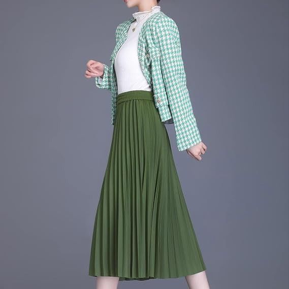 Green Pleated Skirt image 3